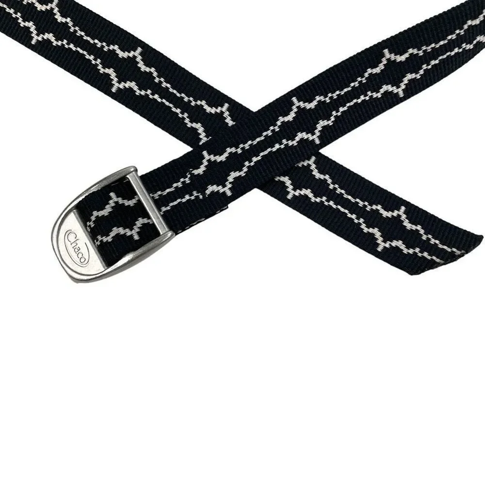 Chaco Webbing‎ belt black white